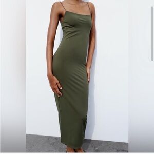 Zara Olive Green Bodycon